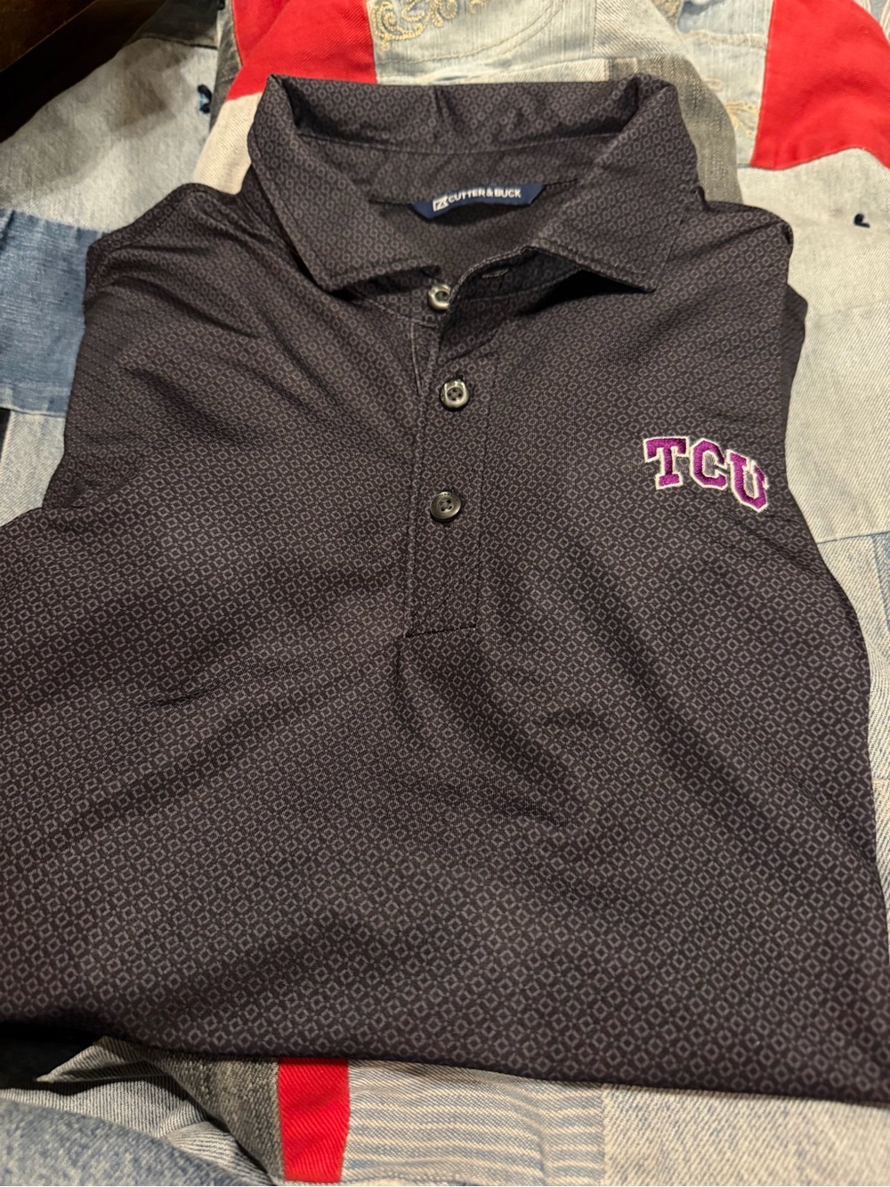 NWOT Cutter & Buck TCU Polo Shirt Performance Material Size Large